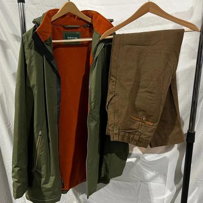 NWT Orvis Outdoor Jacket L & Duck Canvas Pants 34