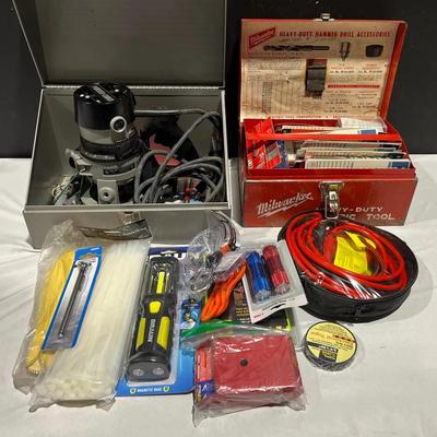 Porter Cable Router, Milwaukee Heavy Duty Tool & Hammer Drill Accessories + More