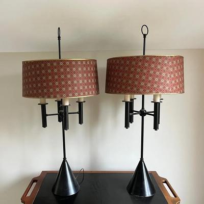 Vintage MCM Italian Table Lamp Pair 