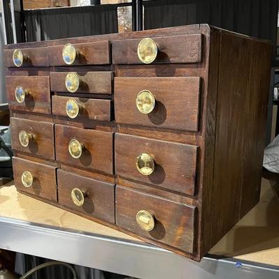 Vintage Petite Pine Tool Chest 