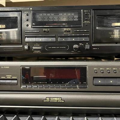 Pioneer- Dual Cassette Deck & Technics Compact Disc Player