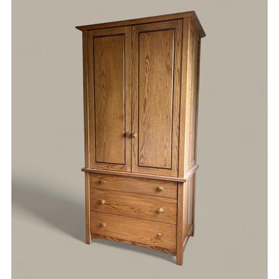 Mission Style Oak Wardrobe 