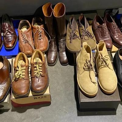 Collection Of Genuine Leather Men’s Shoes Includes Johnston & Murphy Sizes 9 1/2 & 10 1/2