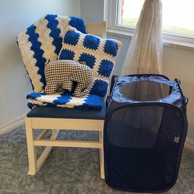 Rocking Chair, Crocheted Throw and More 