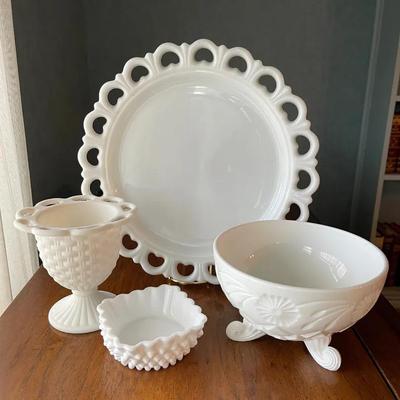 Milk White Vintage Dishes