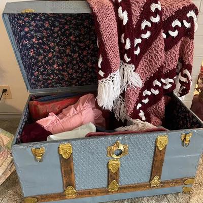 Vintage Redecorated Chest, Pillows, and More