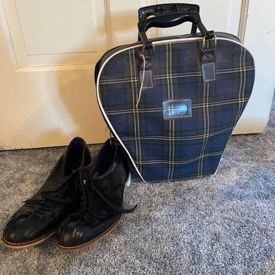 Bowling Ball, Bag, and Shoes Assortment