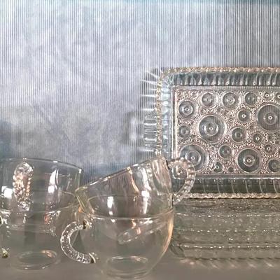 "Anchor Hocking" Colonial Lady Snack Trays and More