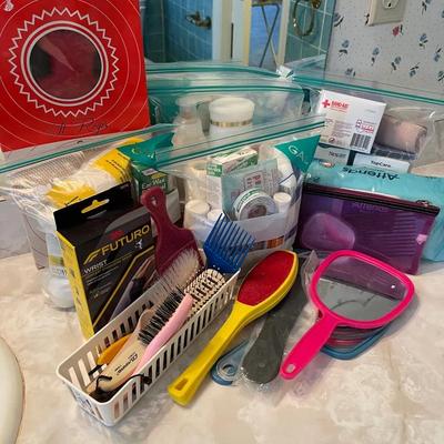 Vintage Hot Water Bottle, First Aid, and More Bathroom Items