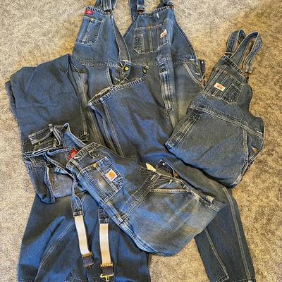 "Carhartt," "Dickies," and "Round House" Men’s Overalls