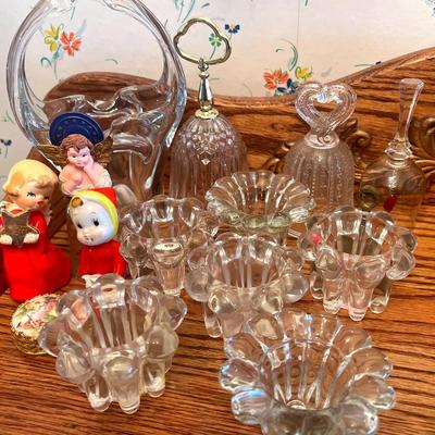 “Fostoria” Bell, Candle Holders, & More