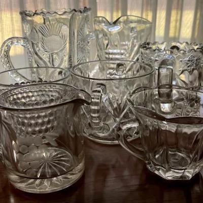 Glass Creamers, Sugar Bowls and More