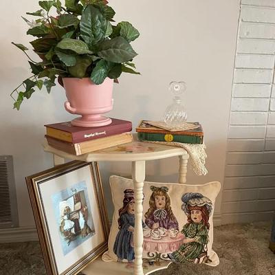 Vintage Hand Painted Side Table and More