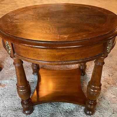 Wooden Round Side Table 