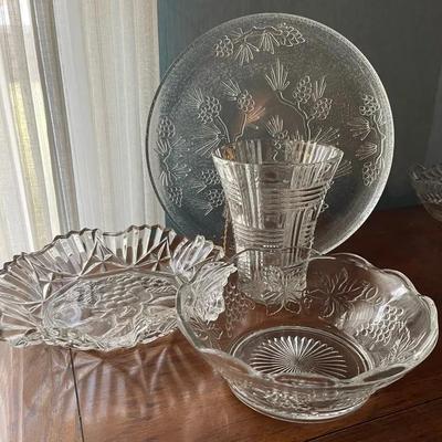 Vintage Serving and Decorative Glassware