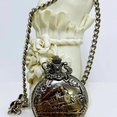 “LTD” Train Design Pocket Watch