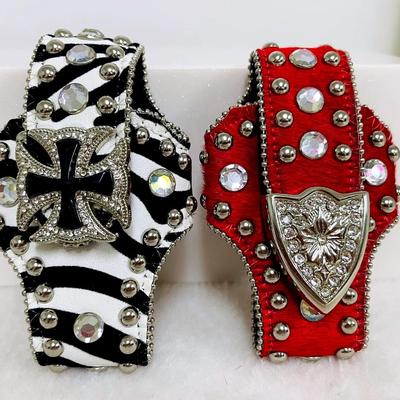 Vintage Western Rhinestone Belt Holders