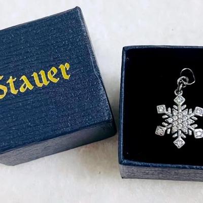 “Stauer” Sterling Silver Snowflake Pendant