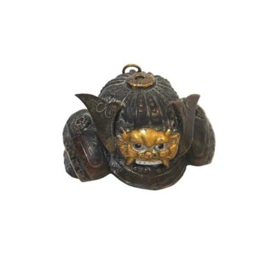 Sale Photo Thumbnail #108: A MINIATURE BRONZE MODEL OF A KABUTO