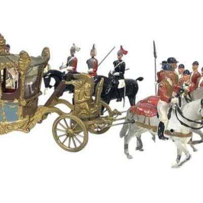 Sale Photo Thumbnail #9: 29 PIECE BRITAINS LEAD SOLDIERS INCL CORONATION COACH