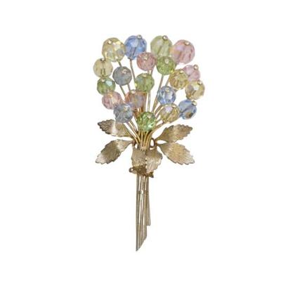 Sale Photo Thumbnail #187: LARGE VINTAGE JULIANA WIRED CRYSTAL BROOCH