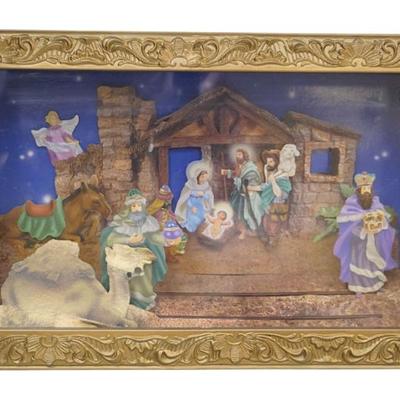 Sale Photo Thumbnail #21: CHRISTMAS MUSICAL ANIMATED DIORAMA 17" SHADOW BOX