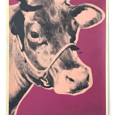 Sale Photo Thumbnail #101: WARHOL 1977 COW WALLPAPER SCREEN PRINT SEATTLE
