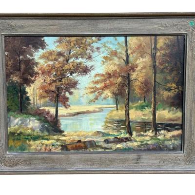 Sale Photo Thumbnail #93: FALL LANDSCAPE FREDERICK SAMUEL BEAUMONT (1861-1954)