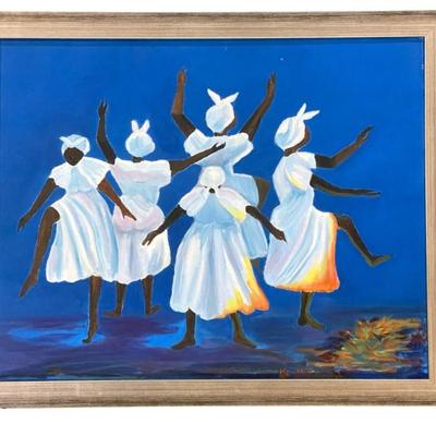 Sale Photo Thumbnail #22: A DANCE OF PRAISE PAINTING SIGNED