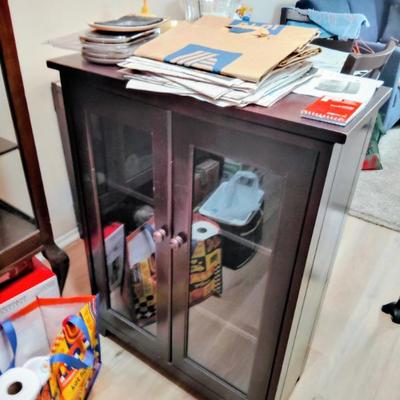 Curio cabinet (solid wood) $150