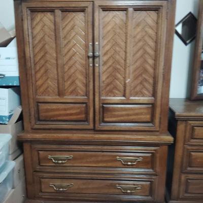 Solid wood wardrobe. $300