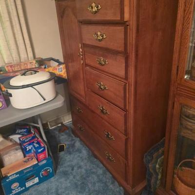 Mid-Century Tell City Maple Chifforobe 