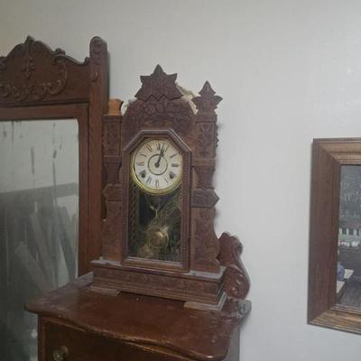 Antique 'Gingerbread" Mantle Clock 