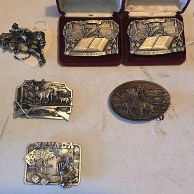 Vintage Belt Buckles some commemorative 