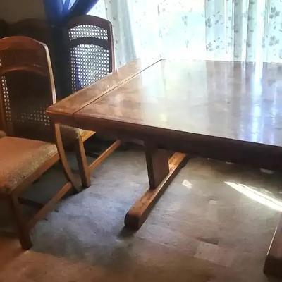 Wooden Dining Table and Chairs Set