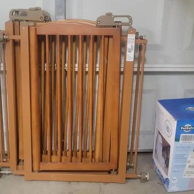 Wooden Safety Gates and PetSafe Drinkwell Fountain