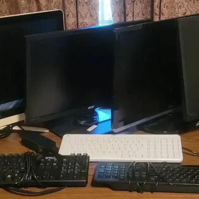 Computer Monitor and Keyboard Collection
