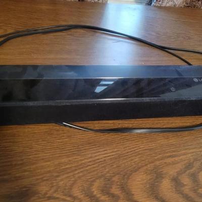 Sleek Black Sound Bar – Powers On