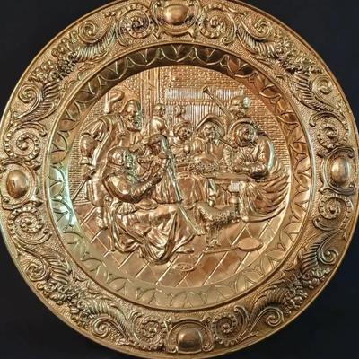Peerage Made in England 30" Decorative Brass Charger