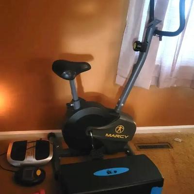Marcy Exercise Bike with Step Platform and Accessories