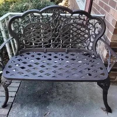 Oakland Living Mississippi-Style Cast Aluminum Loveseat Bench