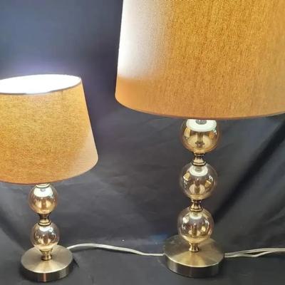 Pair of Allen + Roth Art Deco Bubble Glass Table Lamps