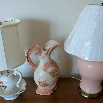 Pastel Table Lamp & Pitcher Vase Collection