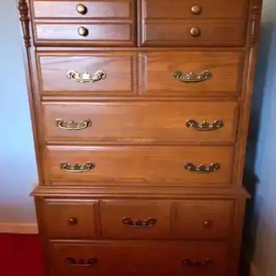 Sumter Cabinet Co. Solid Wood 7-Drawer Chest with Brass Pulls