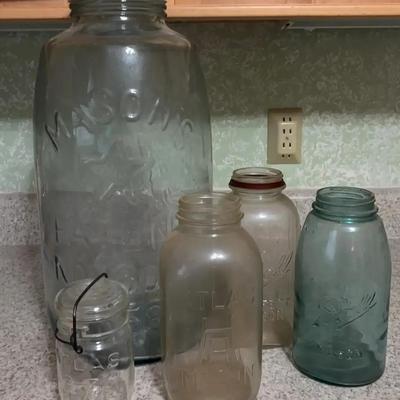 Collection of Vintage Mason Jars Featuring Ball & Atlas