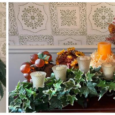 Retro Floral Home Décor Collection Featuring Wall Planter & Tabletop Arrangements