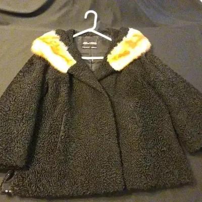 Vintage Alfred D’Elia Persian Lamb & Mink Coat