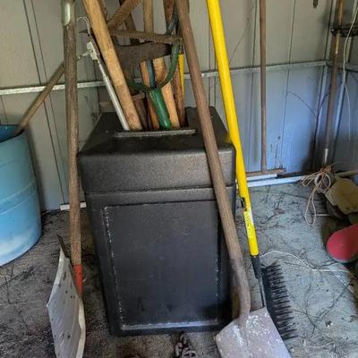 Hand Tool Collection Featuring Chain, Valve Key, and Garden Tools