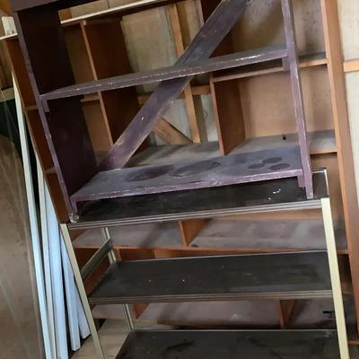 Wooden and Metal Shelving Units