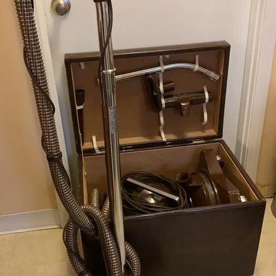 Vintage Rainbow Vacuum Cleaner with Attachments & Storage Box